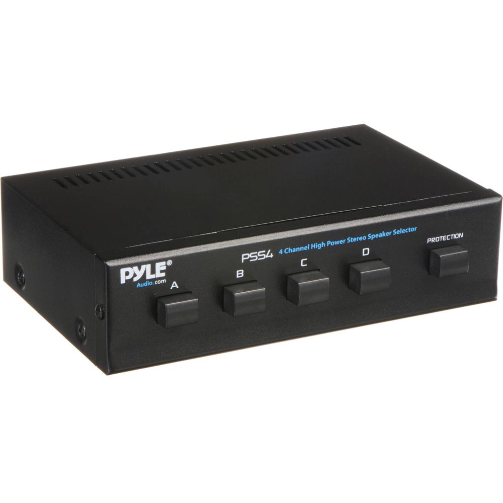 Selector de Altavoces de Alta Potencia Pyle Pro PSS4 - Maneja 100W por Canal 571488-REG Selector de Altavoces de Alta Potencia Pyle Pro PSS4 - Maneja 100W por Canal 571488-REG