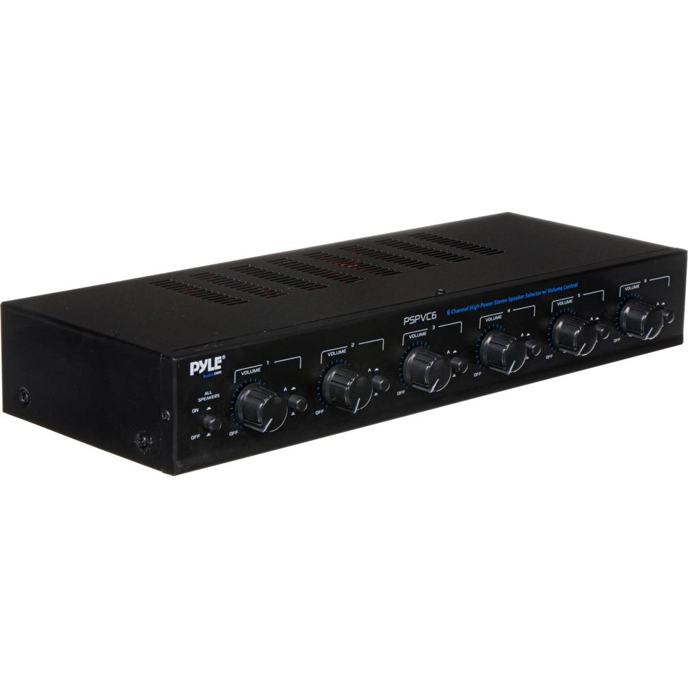 Selector de Altavoces de Alta Potencia Pyle Pro PSPVC6 de 6 Canales - Soporta hasta 2 Amplificadores 571487-REG Selector de Altavoces de Alta Potencia Pyle Pro PSPVC6 de 6 Canales - Soporta hasta 2 Amplificadores 571487-REG