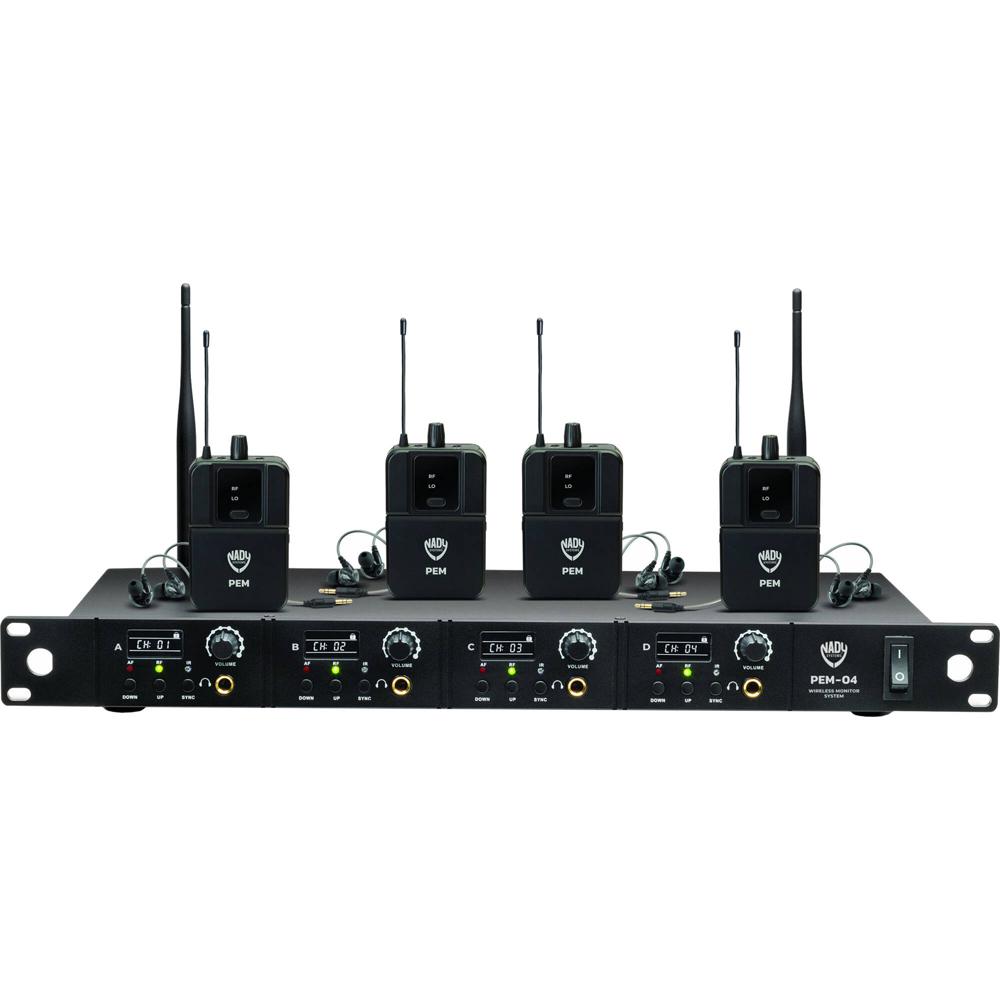 Sistema de Monitoreo In-Ear Inalámbrico Nady PEM-04 para 4 Personas (903 a 928 MHz) - Transmisor Rac 1659217-REG Sistema de Monitoreo In-Ear Inalámbrico Nady PEM-04 para 4 Personas (903 a 928 MHz) - Transmisor Rac 1659217-REG