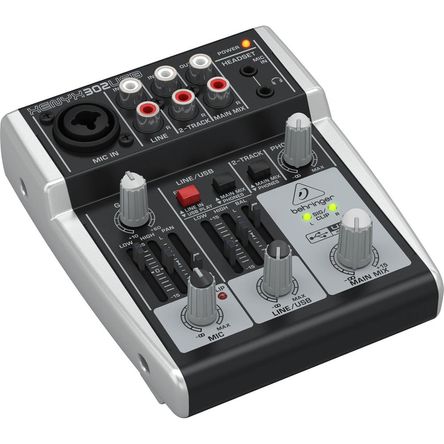 Mezclador USB Behringer XENYX 302USB de 5 Canales con Preamp, Entradas Estéreo y Software para Graba 1821608-REG Mezclador USB Behringer XENYX 302USB de 5 Canales con Preamp, Entradas Estéreo y Software para Graba 1821608-REG