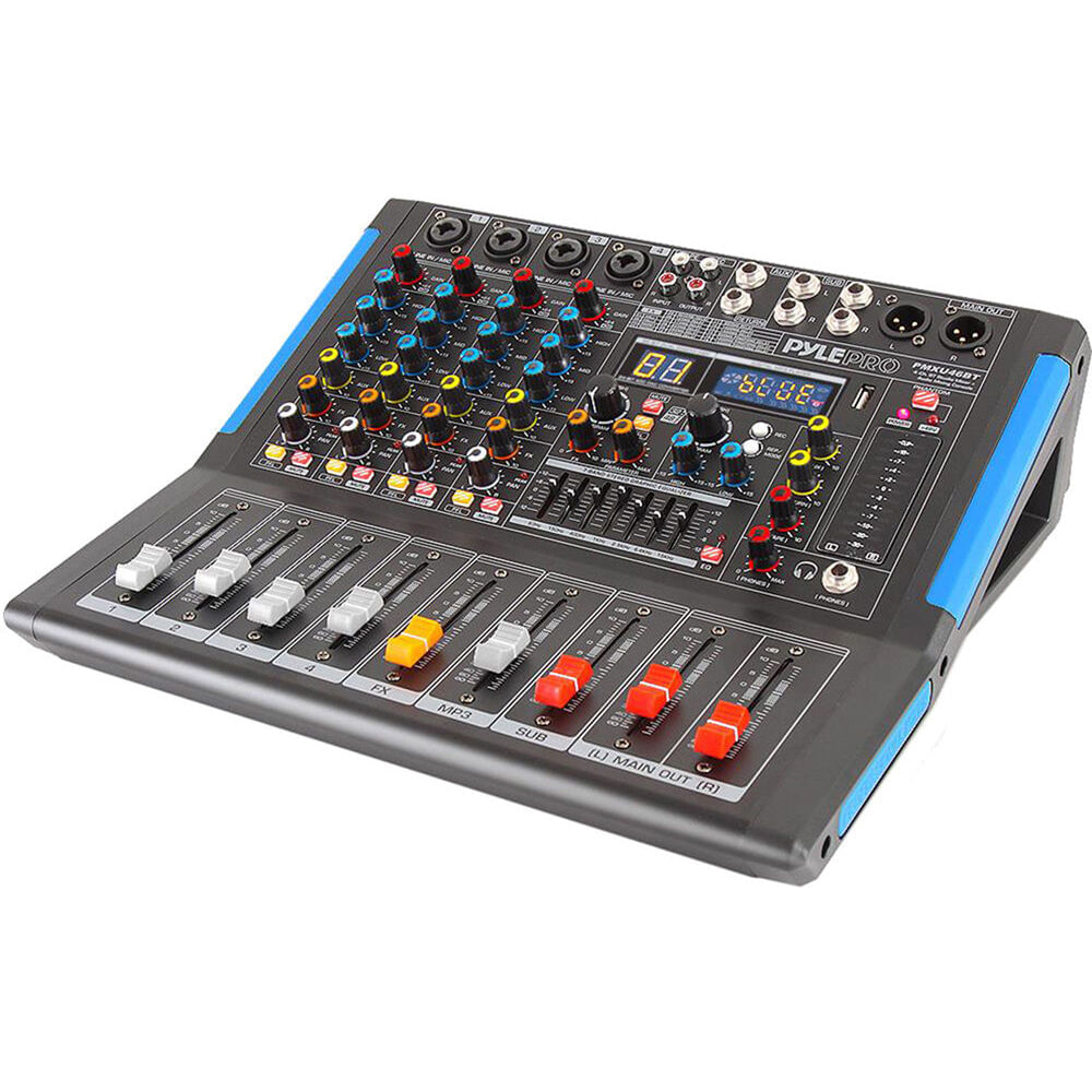 Mezclador de Estudio y Controlador DJ Pyle Pro de 4 Canales con Bluetooth y Efectos DSP de 32-Bit 1459805-REG Mezclador de Estudio y Controlador DJ Pyle Pro de 4 Canales con Bluetooth y Efectos DSP de 32-Bit 1459805-REG