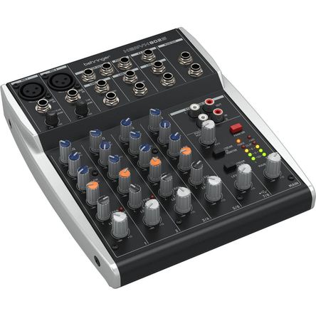 Mezclador Analógico Behringer XENYX 802S de 8 Entradas con USB, Diseño Compacto y Portátil, Preamp X 1819656-REG