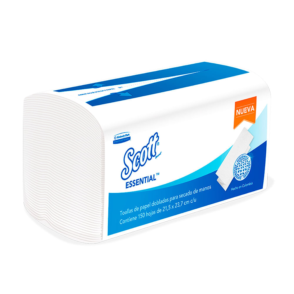 Papel Toalla Interfoleado Scott Blanco 150 Hojas