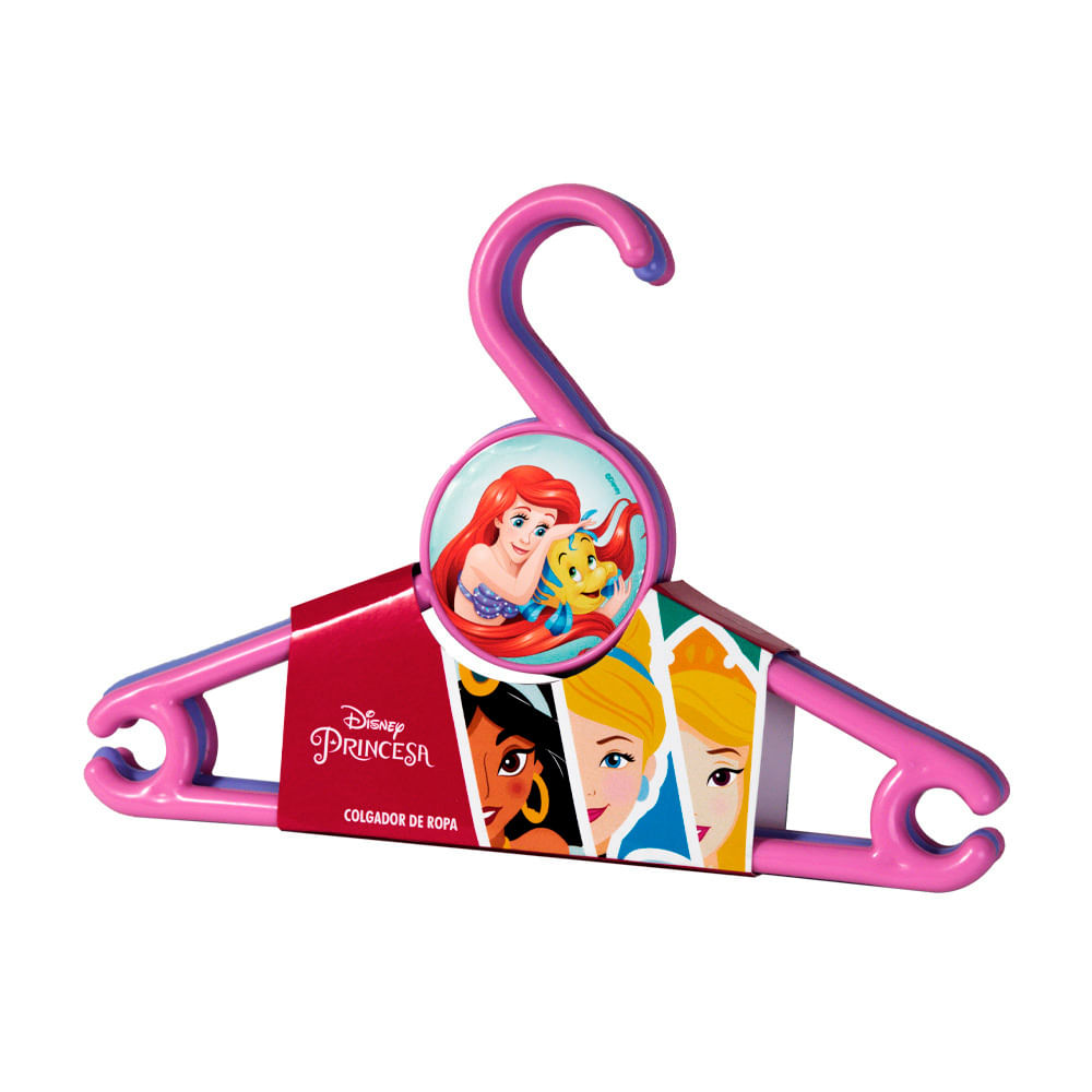 Colgador con diseño Juego x 3 Princesa Duraplast
