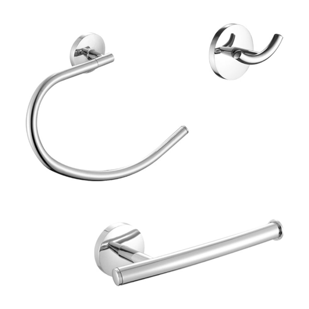 Kit de Baño Italgrif Aruba Plata de Metal