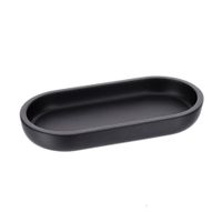 Bandeja para baño Poliresina Oval Negro