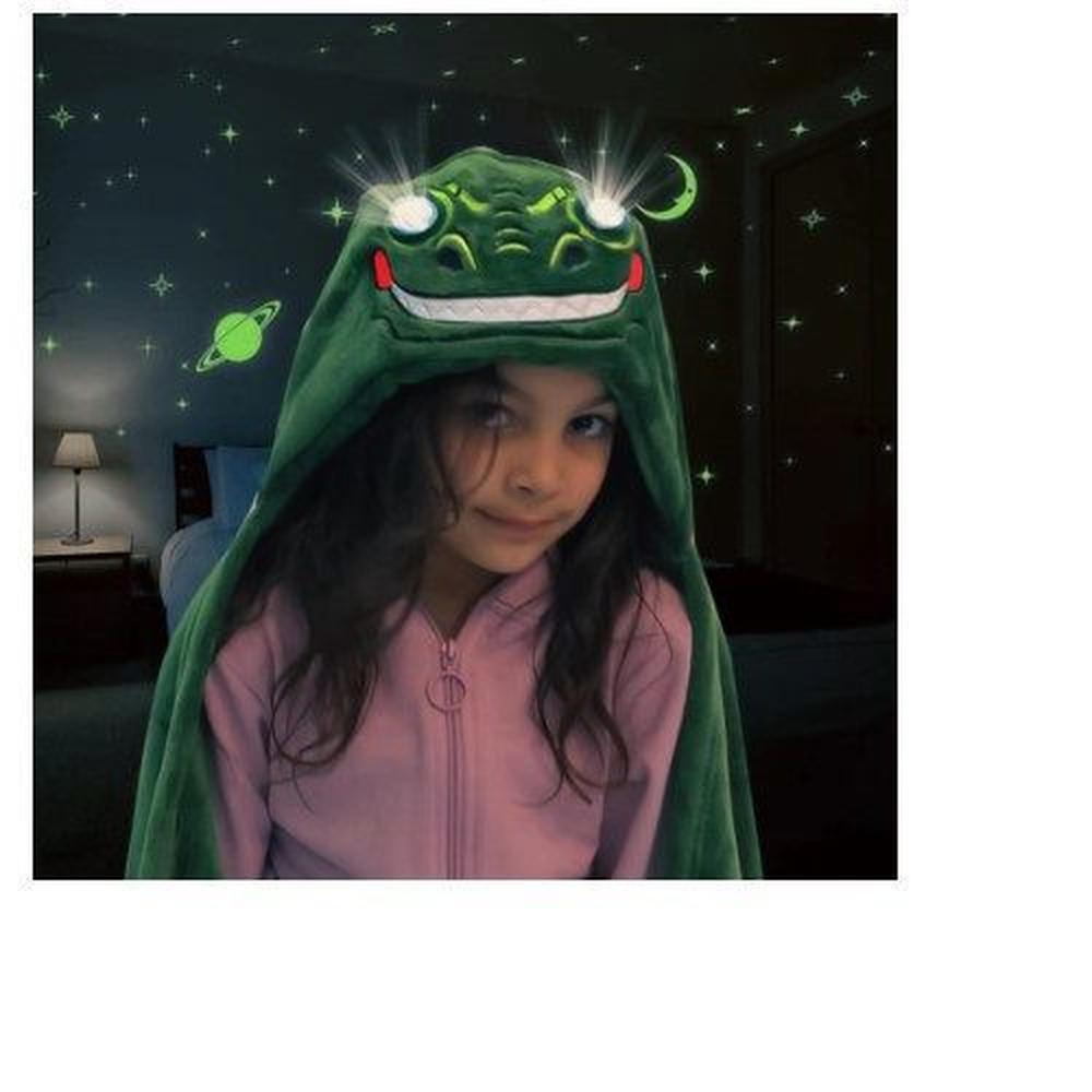 Manta frazada de polar con capucha y ojos luminoso