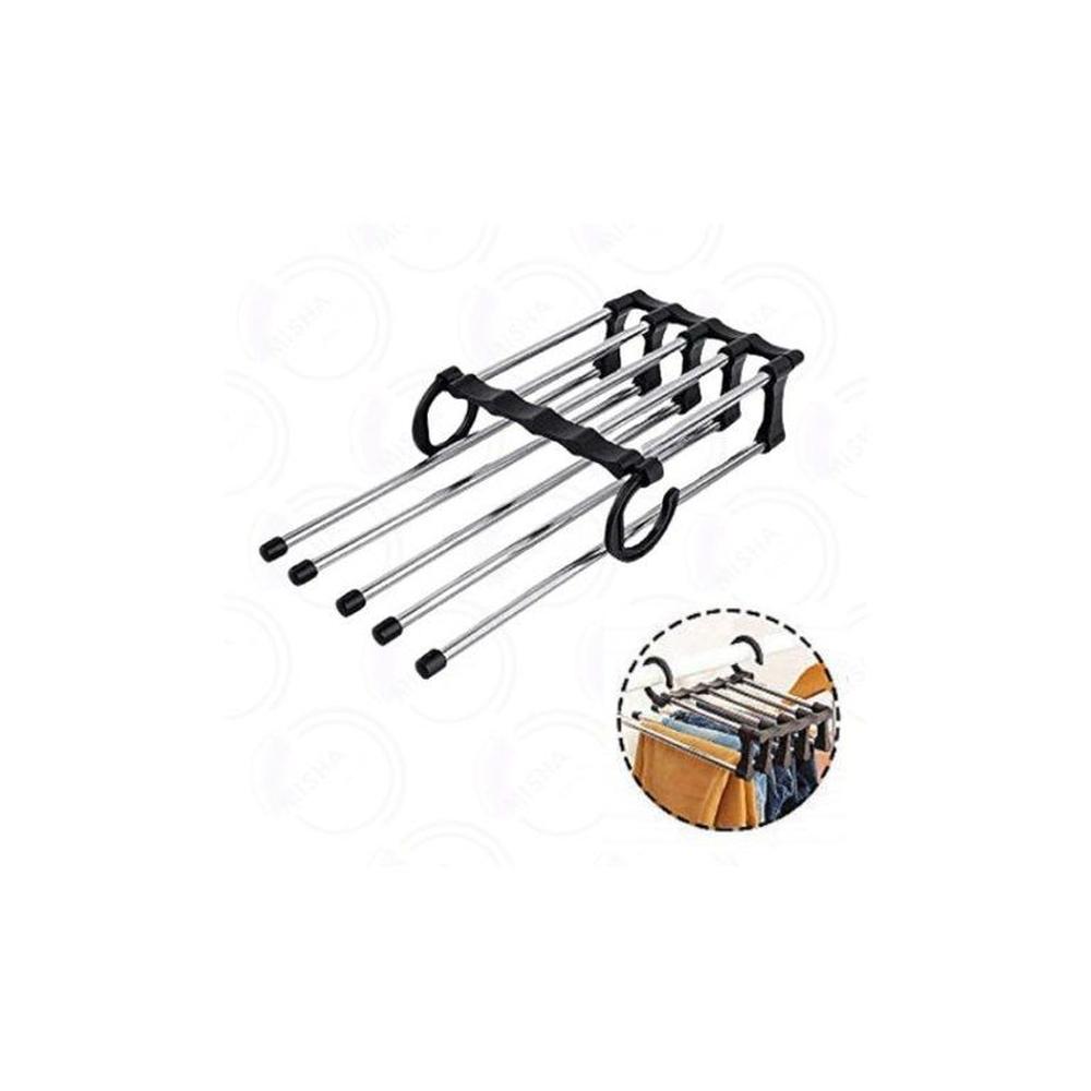 colgadores de pantalón 5 en 1 Negro