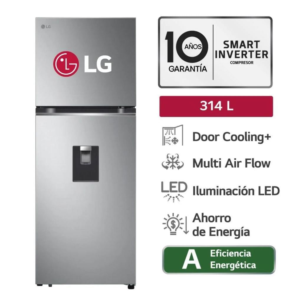 REFRIGERADORA LG 314L NO FROST GT31WPP PLATEADO REFRIGERADORA LG 314L NO FROST GT31WPP PLATEADO