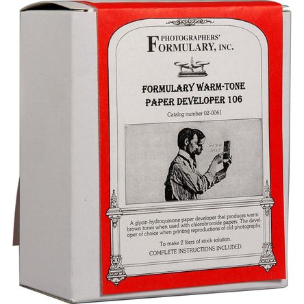 Desarrollador Photographers' Formulary 106 para Papel Blanco y Negro - Produce 16 Litros 123382-REG Desarrollador Photographers' Formulary 106 para Papel Blanco y Negro - Produce 16 Litros 123382-REG