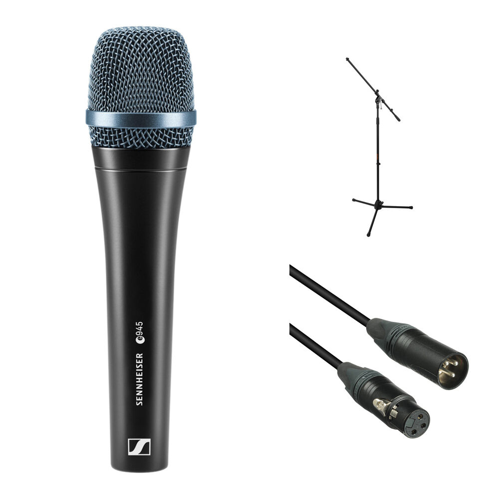 Micrófono Vocal Dinámico Sennheiser e945 Supercardioide con Soporte de Trípode y Accesorios 1566554-REG Micrófono Vocal Dinámico Sennheiser e945 Supercardioide con Soporte de Trípode y Accesorios 1566554-REG