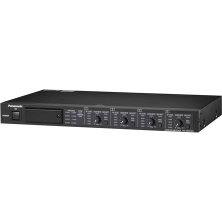 Receptor Inalámbrico Digital Rackmount Panasonic WX-SR204 de 4 Canales con Conectividad Dante para A 1693902-REG