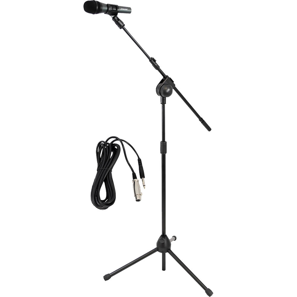 Pyle Pro PMKSM20: Micrófono Unidireccional, Soporte Tripode Ajustable, Cable XLR a 1/4 Pyle Pro PMKSM20: Micrófono Unidireccional, Soporte Tripode Ajustable, Cable XLR a 1/4