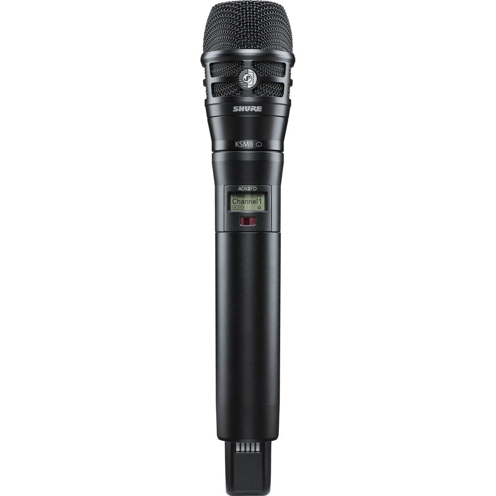Shure ADX2FD/K8B Micrófono Inalámbrico Digital de Mano con Cápsula KSM8 (G57: 470 a 616 MHz, Negro) 1404875-REG Shure ADX2FD/K8B Micrófono Inalámbrico Digital de Mano con Cápsula KSM8 (G57: 470 a 616 MHz, Negro) 1404875-REG