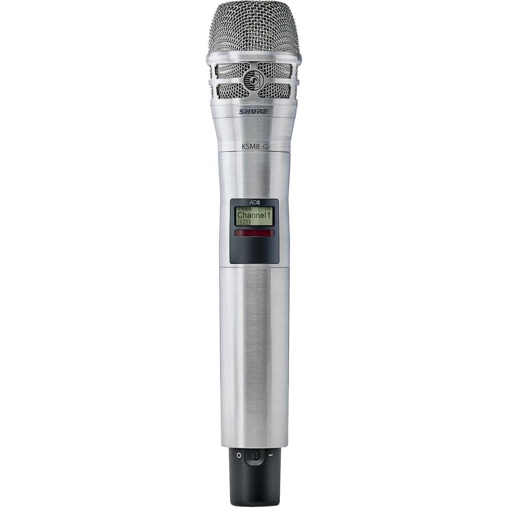 Shure AD2/KSM8N Micrófono Inalámbrico Digital de Mano con Transmisor y Cápsula KSM8 (G57: 470 a 616 1345615-REG Shure AD2/KSM8N Micrófono Inalámbrico Digital de Mano con Transmisor y Cápsula KSM8 (G57: 470 a 616 1345615-REG