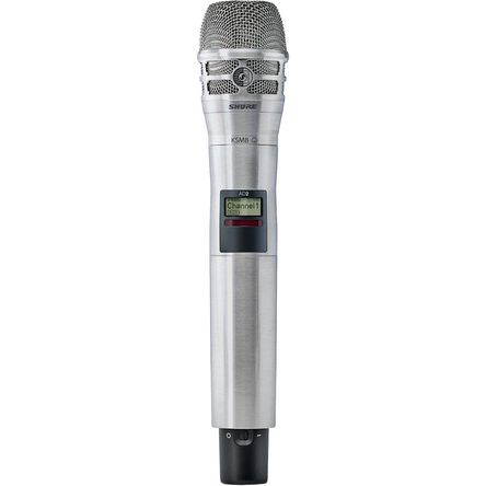 Shure AD2/KSM8N Micrófono Inalámbrico Digital de Mano con Transmisor y Cápsula KSM8 (G57: 470 a 616 1345615-REG