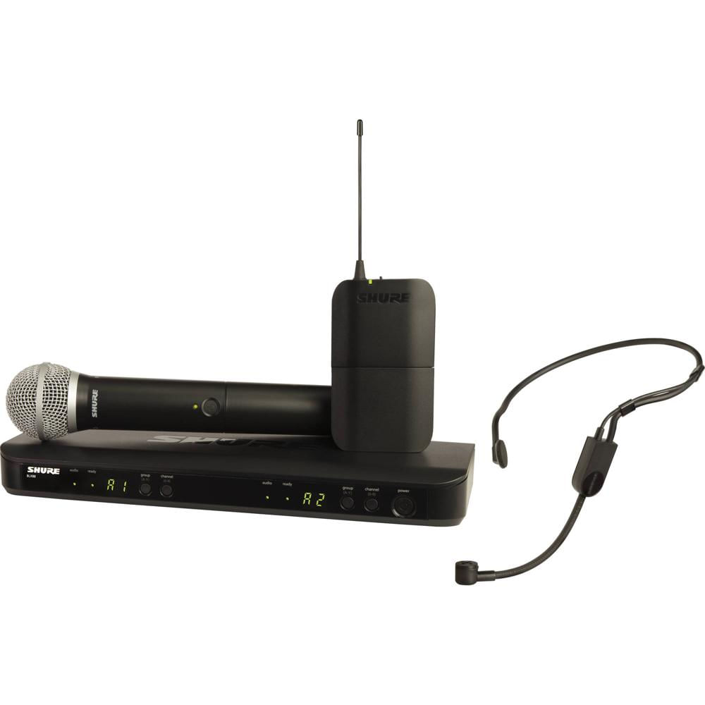 Shure BLX1288/PGA31 Sistema Inalámbrico Doble Canal con Micrófono de Cabeza y de Mano (H10: 542 - 57 1194937-REG Shure BLX1288/PGA31 Sistema Inalámbrico Doble Canal con Micrófono de Cabeza y de Mano (H10: 542 - 57 1194937-REG