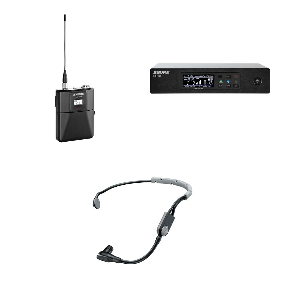 Shure QLXD14/SM35 Sistema de Micrófono Inalámbrico Digital con Auricular Cardioide para Presentadore 1797199-REG Shure QLXD14/SM35 Sistema de Micrófono Inalámbrico Digital con Auricular Cardioide para Presentadore 1797199-REG