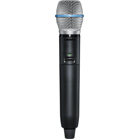 Transmisor de Mano Inalámbrico Shure GLXD2+ de Doble Banda con Micrófono BETA 87A (Z3: 2.4, 5.8 GHz) 1749092-REG