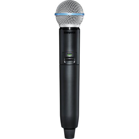 Transmisor Inalámbrico de Mano Shure GLXD2+ Dual-Band con Micrófono BETA 58A - Compatible con Recept 1749091-REG Transmisor Inalámbrico de Mano Shure GLXD2+ Dual-Band con Micrófono BETA 58A - Compatible con Recept 1749091-REG