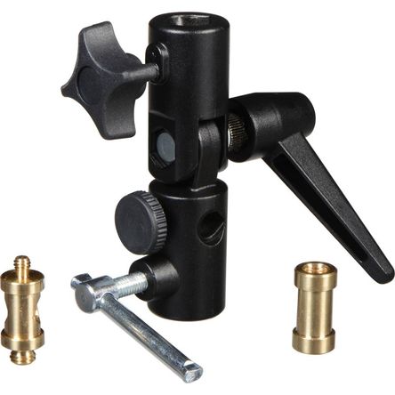 Adaptador de Paraguas Manfrotto Lite-Tite Nero con Rotación Completa y Construcción de Aluminio 1359191-REG