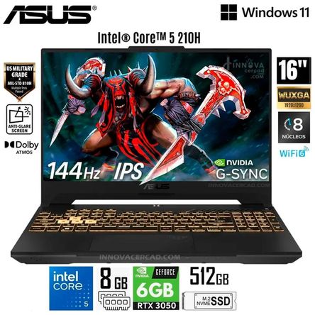 Laptop Gamer Asus TUF F16 Intel Core 5 210H 16