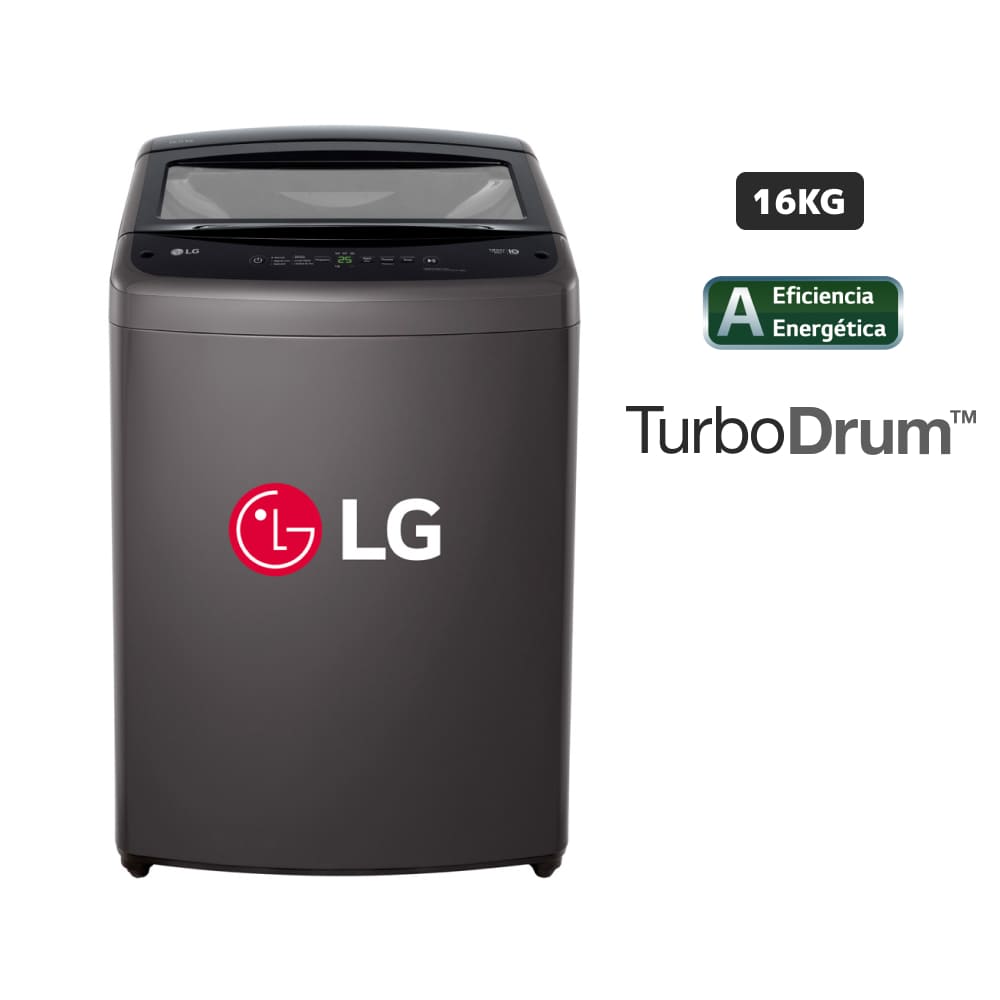 Lavadora LG Carga Superior 16 Kg WT16BVTB Negro Claro