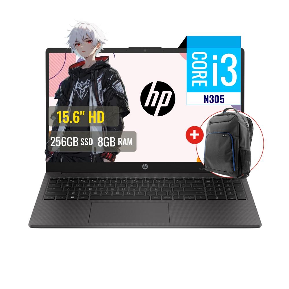 Combo Laptop HP 250 G10 Intel Core i3 N305 8GB RAM 256GB SSD M.2 15.6 HD FreeDOS + Mochila B83U6ATM