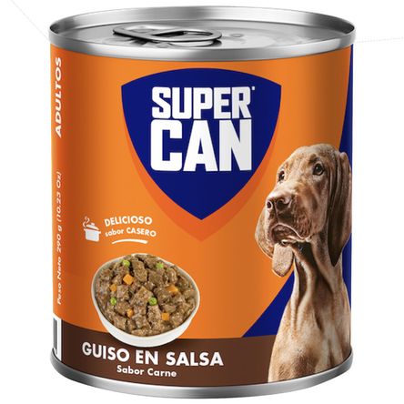 Alimento Húmedo para Perro SUPER CAN Adulto Sabor Carne Lata 290g Alimento Húmedo para Perro SUPER CAN Adulto Sabor Carne Lata 290g
