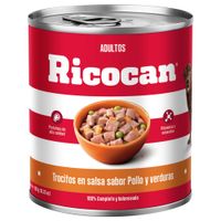 Alimento Húmedo para Perro RICOCAN Adulto Sabor Pollo y Verduras Lata 290g
