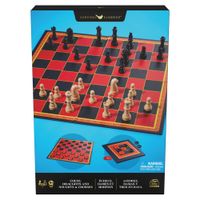 Juego de Mesa ajedrez, damas Y Tres En Raya SPIN MASTER GAMES