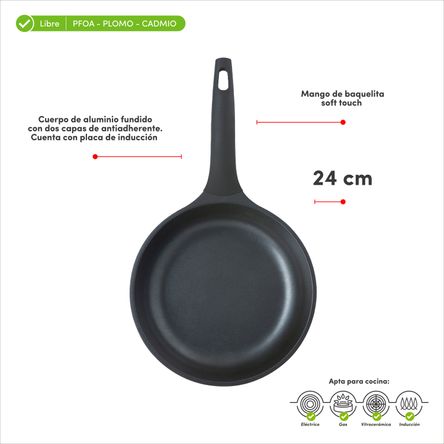 Sartén ILKO 24cm Majestic Negro Sartén ILKO 24cm Majestic Negro