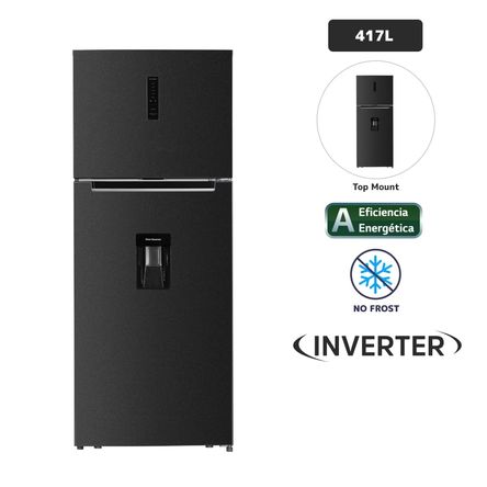 Refrigeradora BLACKLINE 417L No Frost TM 417L BI-INV Negro Inox Refrigeradora BLACKLINE 417L No Frost TM 417L BI-INV Negro Inox