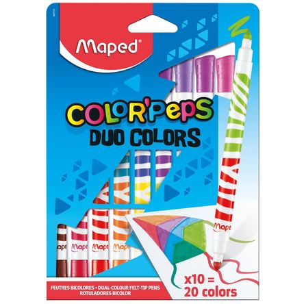Plumones Duo MAPED Color'Peps Caja 12un Plumones Duo MAPED Color'Peps Caja 12un
