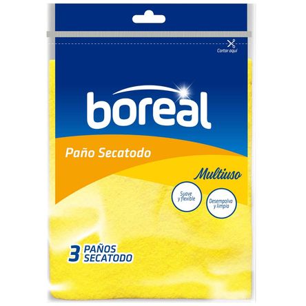 Paño Secatodo BOREAL Paquete 3un Paño Secatodo BOREAL Paquete 3un