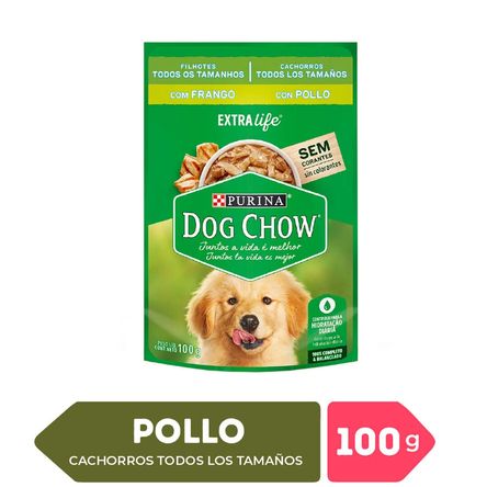 Alimento Húmedo para Perro DOG CHOW Cachorro Todos Los Tamaños Sabor Pollo Pouch 100g