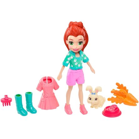 Muñeca POLLY POCKET Lila Y Su Conejito Muñeca POLLY POCKET Lila Y Su Conejito