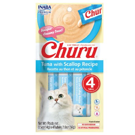Alimento para Gato CHURU Atún con Vieira Pouch 56g Alimento para Gato CHURU Atún con Vieira Pouch 56g