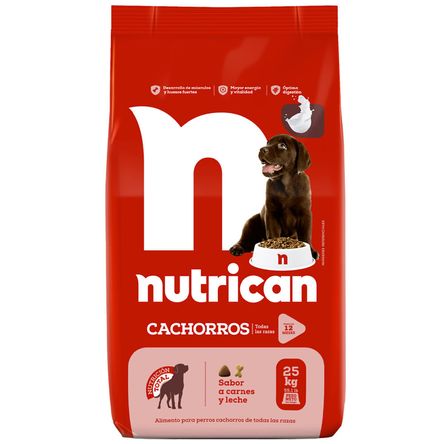 Alimento para Perro NUTRICAN Cachorro Todas las Razas Sabor Carne Bolsa 25Kg Alimento para Perro NUTRICAN Cachorro Todas las Razas Sabor Carne Bolsa 25Kg