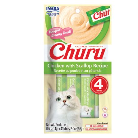 Alimento para Gato CHURU Pollo con Vieira Pouch 56g Alimento para Gato CHURU Pollo con Vieira Pouch 56g