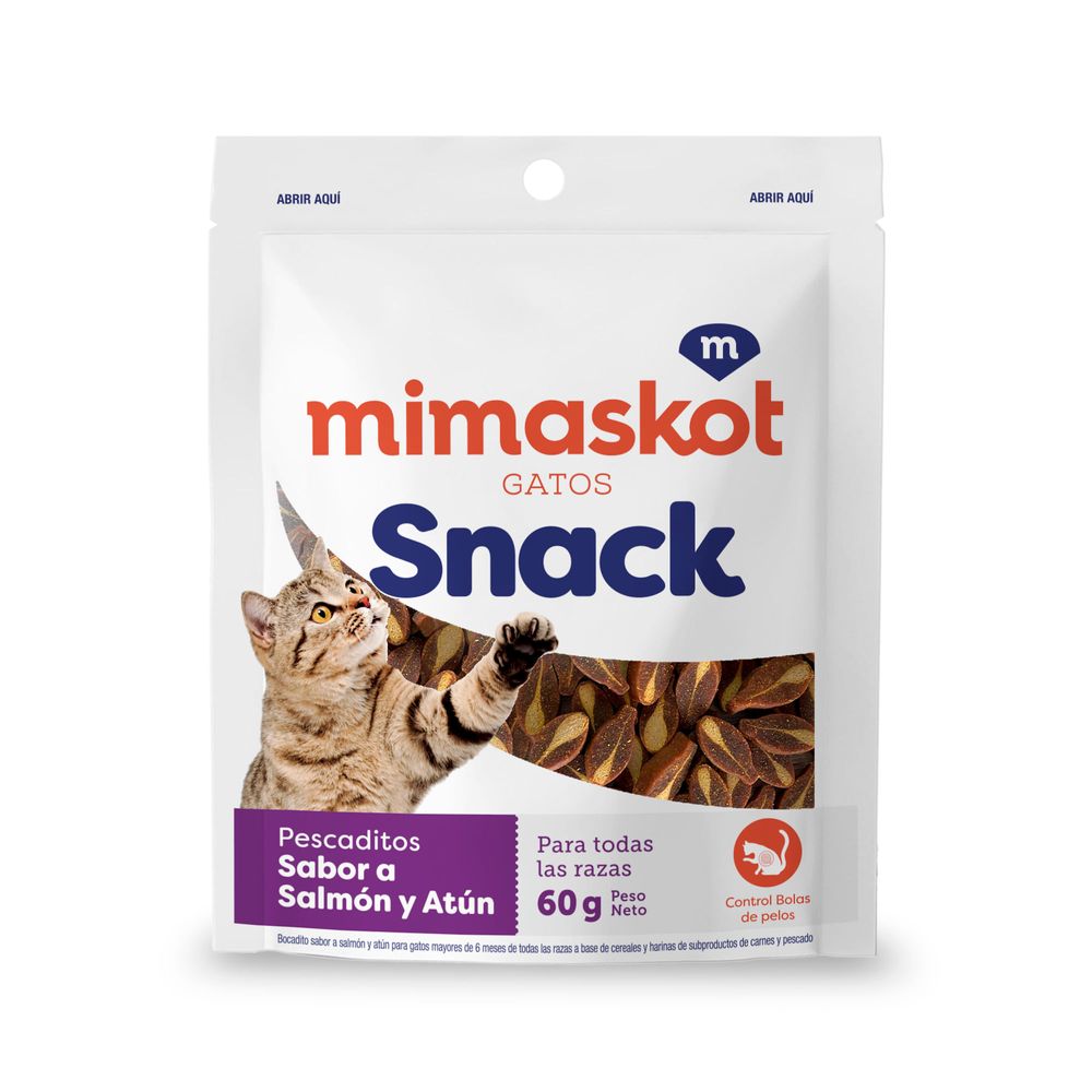 Snack para Gato MIMASKOT Pescaditos Bolsa 60g Snack para Gato MIMASKOT Pescaditos Bolsa 60g