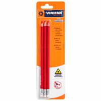Lápices VINIFAN Chequeo Rojo Blíster 3un