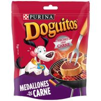 Alimento para Perro DOGUITOS Snack Medallones de Carne Pouch 65g