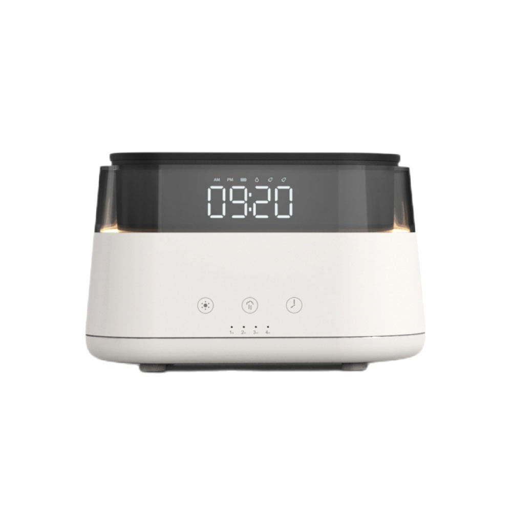DIFUSOR 180 ML GENERICO ULTSONIC RELOJ DESPERTADOR  BLANCO