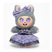 Ropa para Muñeco Labubu con Vestido Morado y Lazo - Estilo Verano