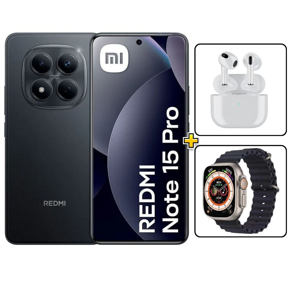 Xiaomi Redmi Note 15 Pro 4G 256Gb Negro + Audifonos + Smartwatch REGISTRADO
