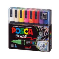 POSCA Pack PC-5BR 16C Básico x 16 Marcadores Punta Brush