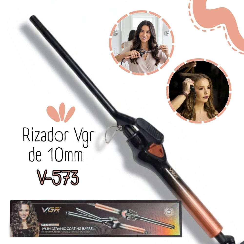 RIZADORA VGR PARA CABELLO DE 10MM V-573 - ROSADO