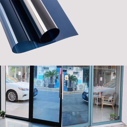 Vinil Espejo Brillante Rollo 60x200cm Lamina Espejo Ventana Azul Vinil Espejo Brillante Rollo 60x200cm Lamina Espejo Ventana Azul