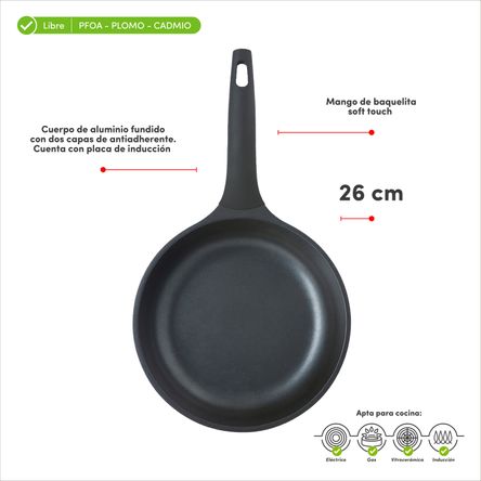 Sartén ILKO 26cm Majestic Negro Sartén ILKO 26cm Majestic Negro